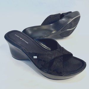 Tommy Hilfiger black Summer Slides 7½